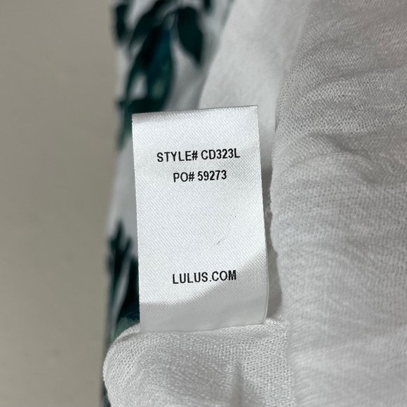 Lulu's Palm Leaf Swimming Cover Size Medium Tie Front Style CD323L Summer Swim - Picture 6 of 12